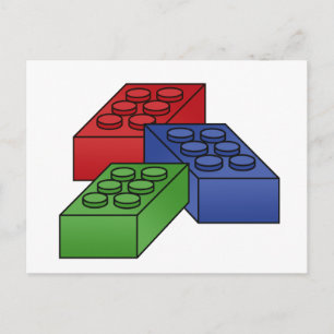 Carte Postale Blocs de construction - Illustration vectorielle