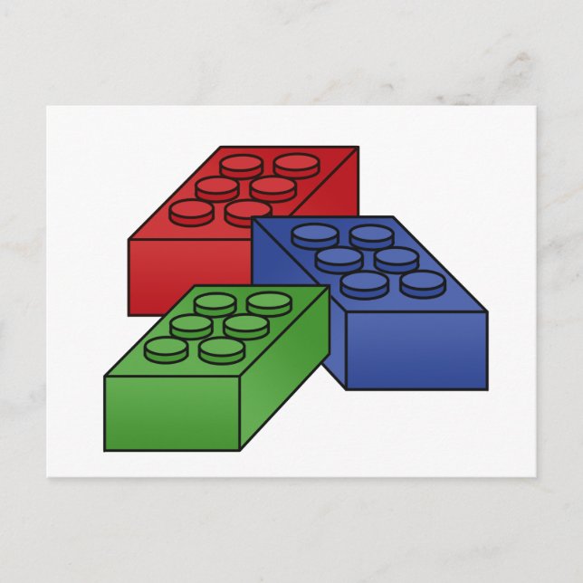 Carte Postale Blocs de construction - Illustration vectorielle (Devant)