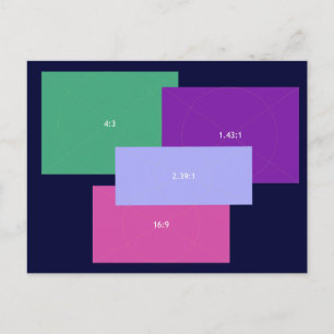 Carte Postale Blocs de couleurs du rapport d'aspect
