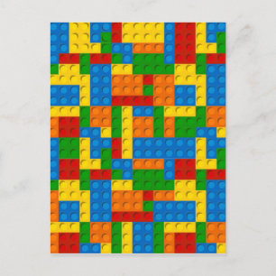 Carte Postale blocs en plastique coloré