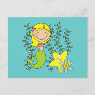 Carte Postale Blond Mermaid