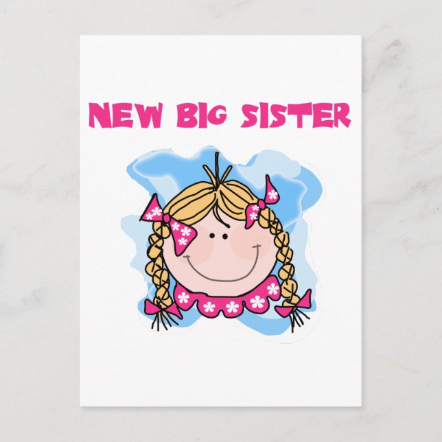 Carte Postale Blond New Big Sister Tshirts et cadeaux (Devant)