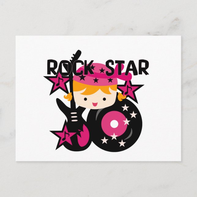 Carte Postale Blond Rock Star Girl (Devant)