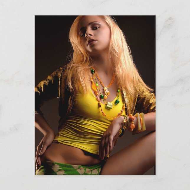Carte Postale Blonde Babe magnifique (Devant)