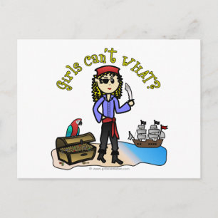 Carte Postale Blonde Girl Pirate