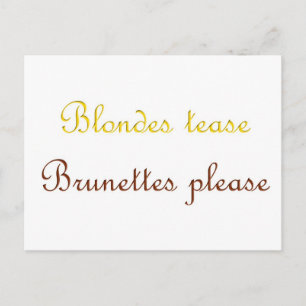 Carte Postale Blondes&Brunettes