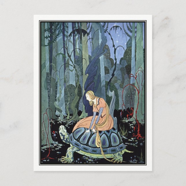 Carte Postale Blondine and the Turtle par Virginia Sterrett (Devant)