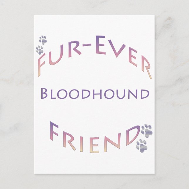 Carte Postale Bloodhound Furever (Devant)