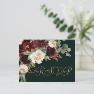 Carte Postale Bloom rustique Terracotta et Marsala Red RSVP