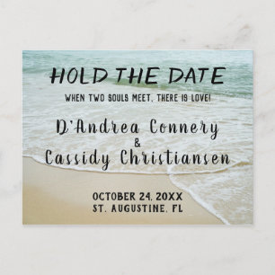 Carte Postale Bloquer le Faire-part Mariage Date pour un couple