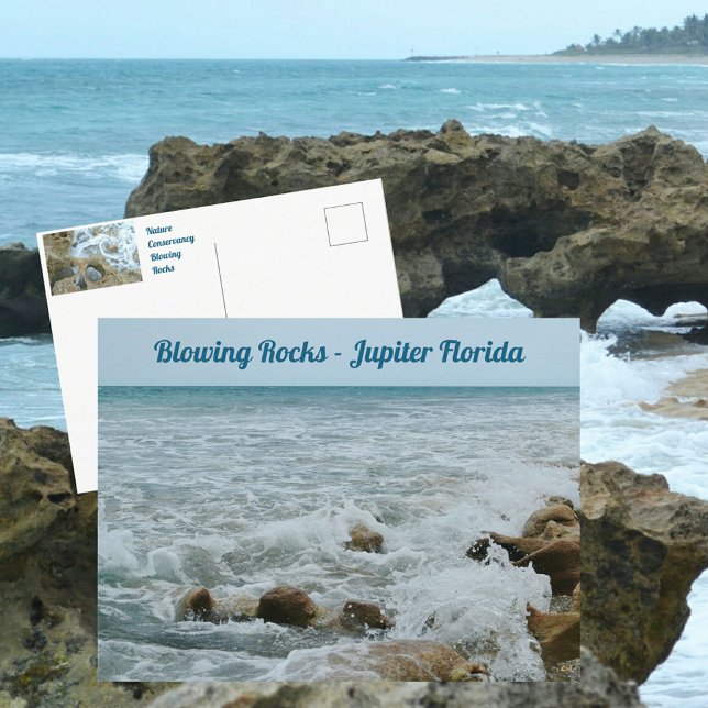 Carte Postale Blowing Rocks Jupiter Floride Photographique (Créateur téléchargé)