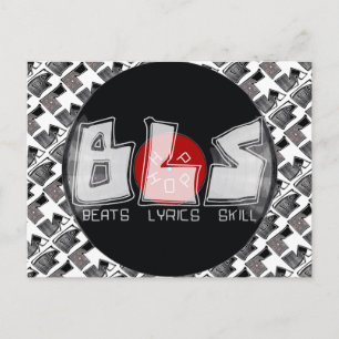 Carte Postale BLS bat les paroles talent HIP HOP