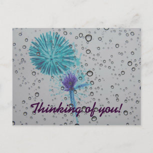 Carte Postale Blue Abstrait Firework Penser à vous