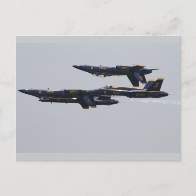 Carte Postale Blue Angels survolant la plage de Pensacola, Flori (Devant)
