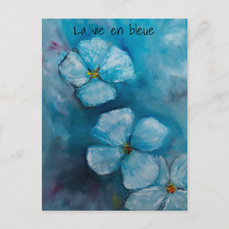 Carte Postale Blue blossoms „la vie en bleue“  postkarte