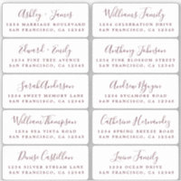 Carte postale Blue Calligraphy Étiquettes de adres