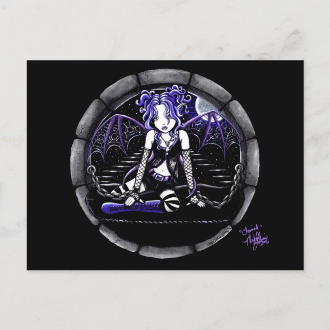 Carte postale "Blue Chained" Gothique Fairy Art (Devant)