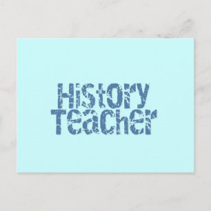 Carte Postale Blue Distressed History Teacher Tshirts et cadeaux