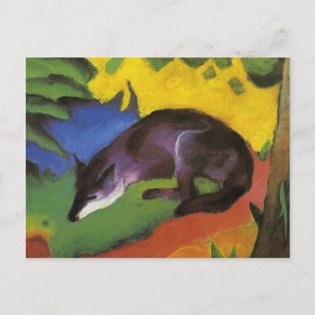 Carte Postale Blue Fox (par Franz Marc) (Devant)