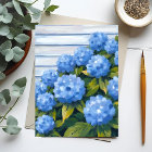 Blue Hydrangeas Bushes peinture florale