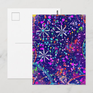 Carte Postale Blue Jubilee Abstract Art 