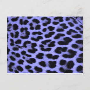 Carte Postale Blue Leopard print background