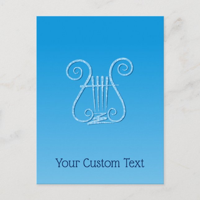 Carte Postale Blue Lyre (Devant)