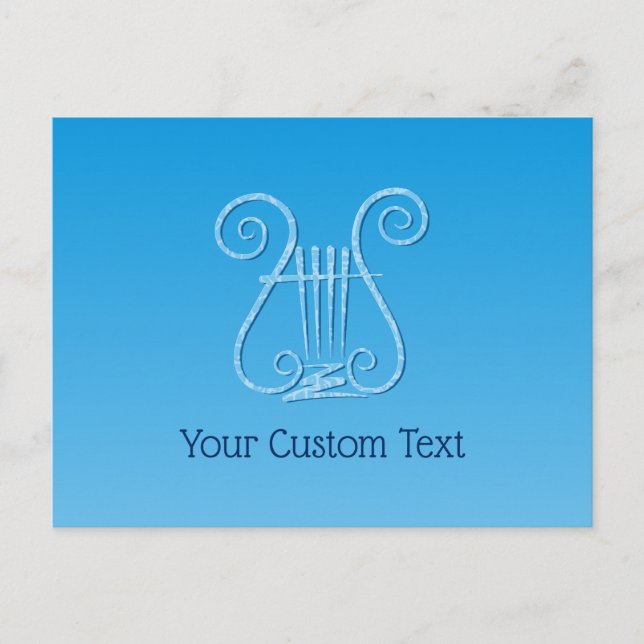 Carte Postale Blue Lyre (Devant)