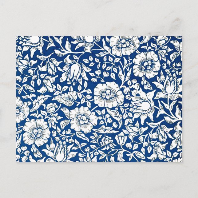 Carte Postale Blue Mallow, motif vintage, (Devant)