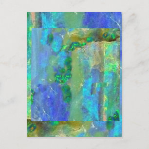 Carte Postale Blue Opal Octobre Pierre de naissance de Sharles