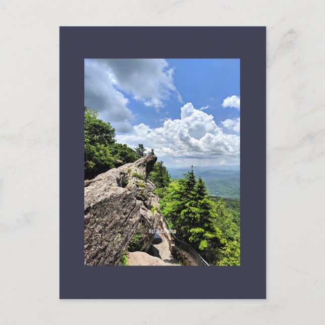 Carte Postale Blue Ridge Mountain, Caroline du Nord (Devant)
