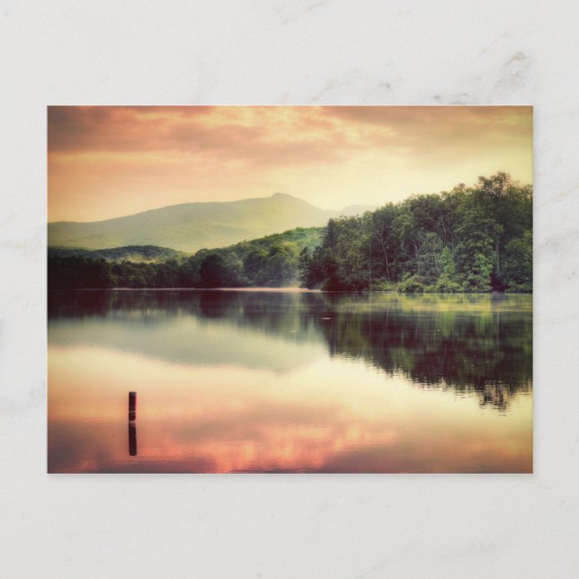 Carte Postale Blue Ridge Mountain Parkway au coucher du soleil (Devant)