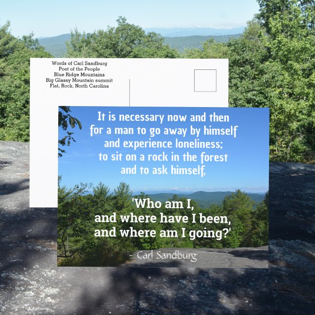 Carte Postale Blue Ridge Mountains Carl Sandburg Citation (Créateur téléchargé)