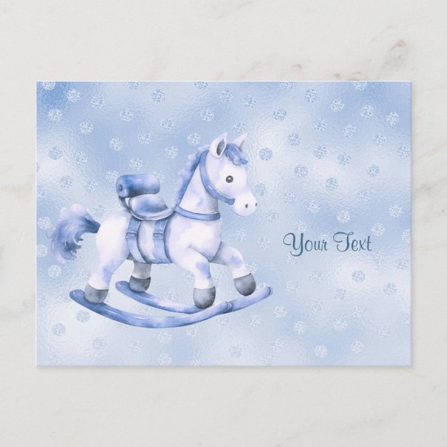 Carte postale Blue Rocking Horse (Devant)