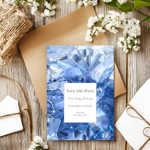 Carte Postale Blue Sapphire Gemstone Enregistrer la date