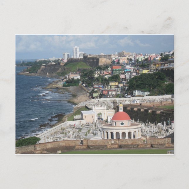 Carte Postale Blue Skies sur San Juan, Porto Rico (Devant)