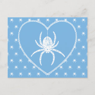 Carte postale Blue Spider Heart