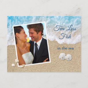 Carte Postale Blue Two Less Fish in the Sea Photo Save the Date