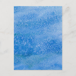 Carte Postale Blue Watercolor