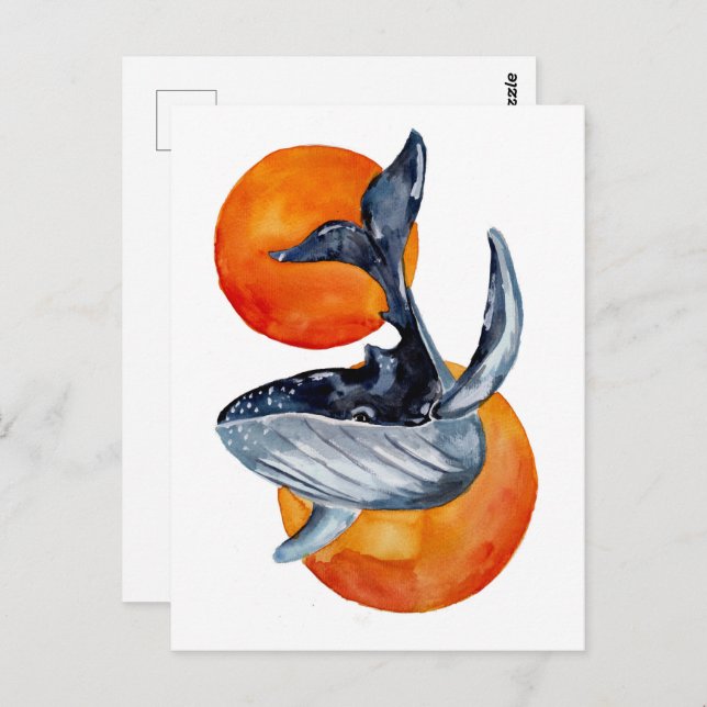 Carte Postale Blue Whale and Golden Balls (Devant / Derrière)