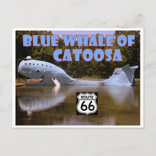 Carte Postale Blue Whale of Catoosa Route 66 Postcard (Devant)