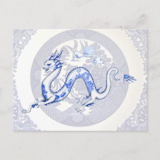 Carte postale Blue Willow Dragon