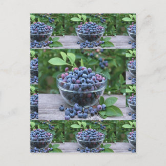 Carte Postale Blueberries Chefs cuisine saine Petit déjeuner Sal