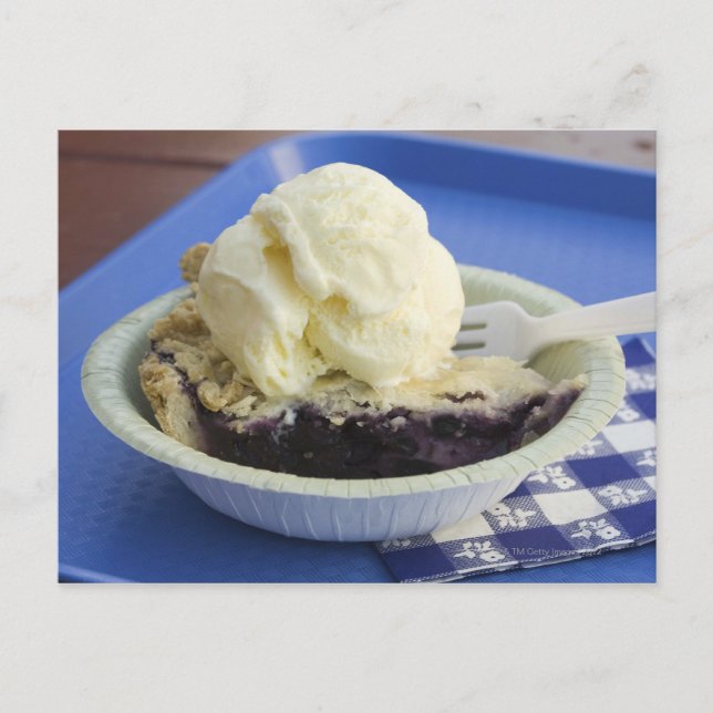 Carte Postale Blueberry pie a la mode (Devant)