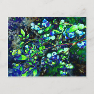Carte Postale Blueberry - teinte verte