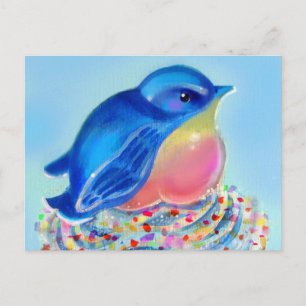Carte Postale Bluebird Cupcake Surprise