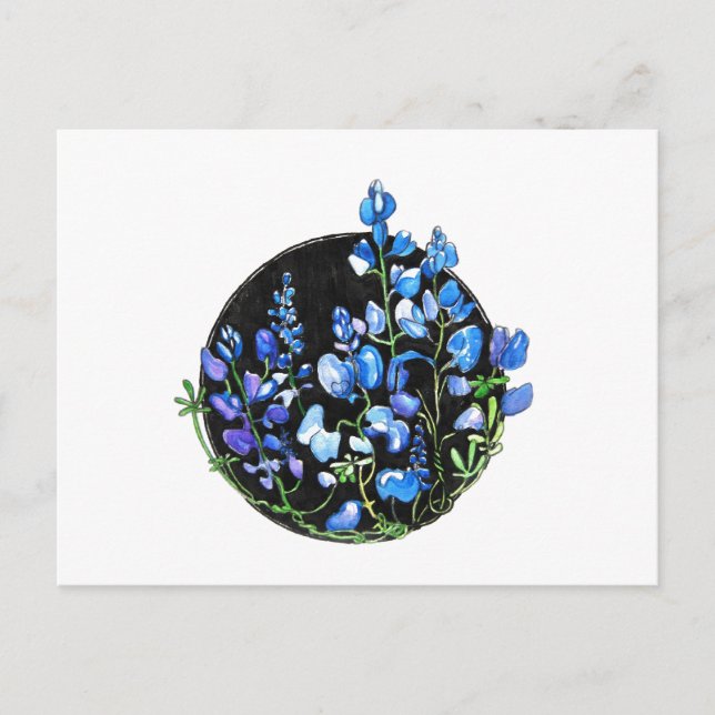 Carte Postale Bluebonnets pour Alzheimers (Devant)