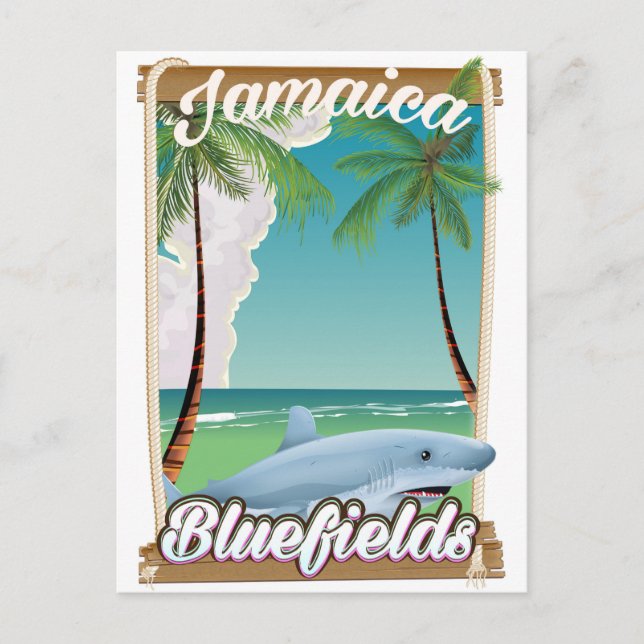 Carte Postale Bluefields, affiche de vacances à la plage en Jama (Devant)