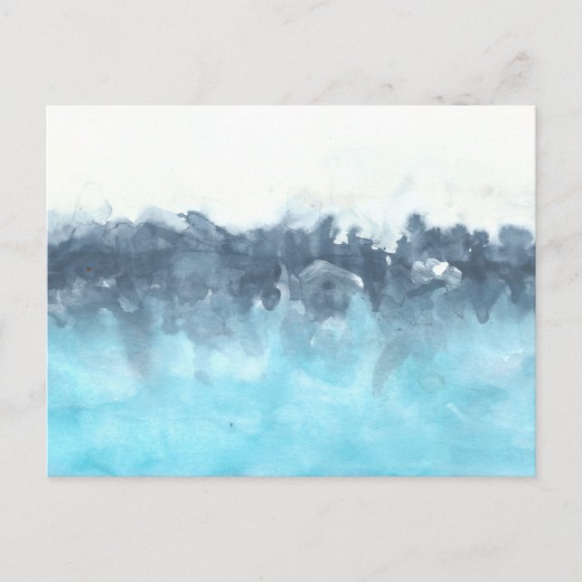 Carte Postale Blues stratifiés peinture Abstraite (Devant)