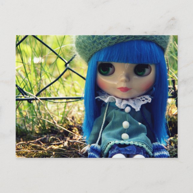 Carte Postale Blythe bleu (Devant)